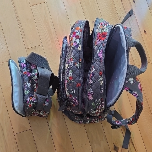 Floral Quilted Backpack and Lunch Bag Set - Picture 3 of 4